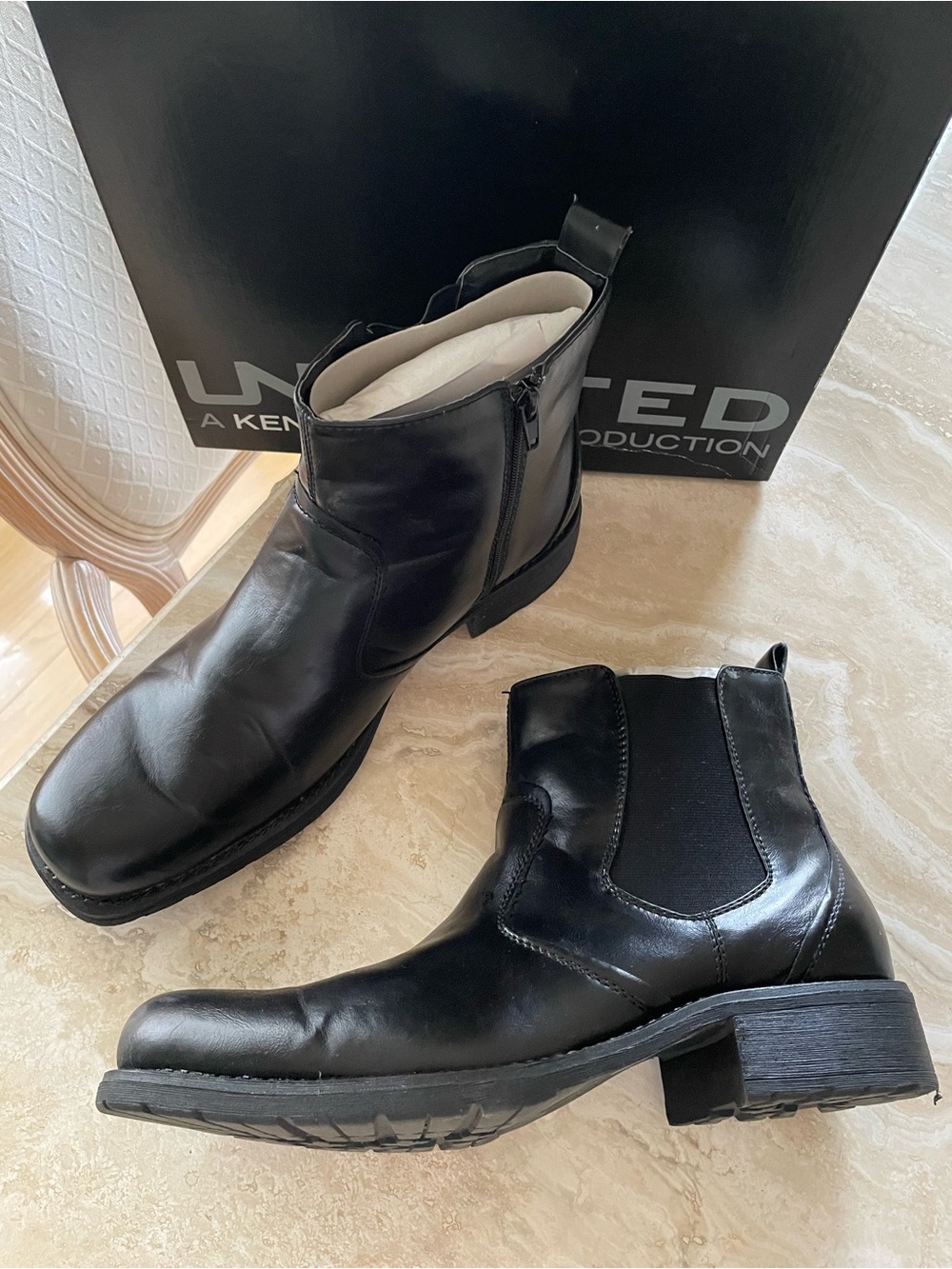 NIB Men’s UNLISTED KENNETH COLE Black Boots Size 12